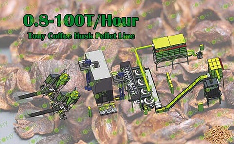 Coffiee Husk Pellet Line