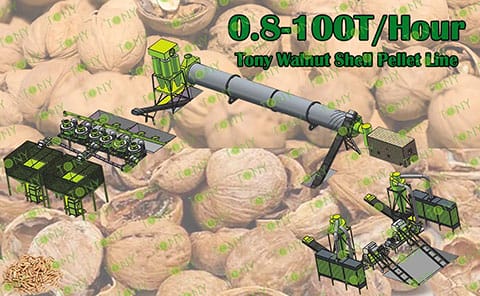Walnut Shell Pellet Line