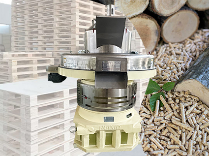 How does a ring die wood pellet machine produce pellet fuel