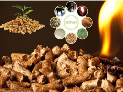 What is the calorific value of the pellet fuel produced by the wood pellet machine?