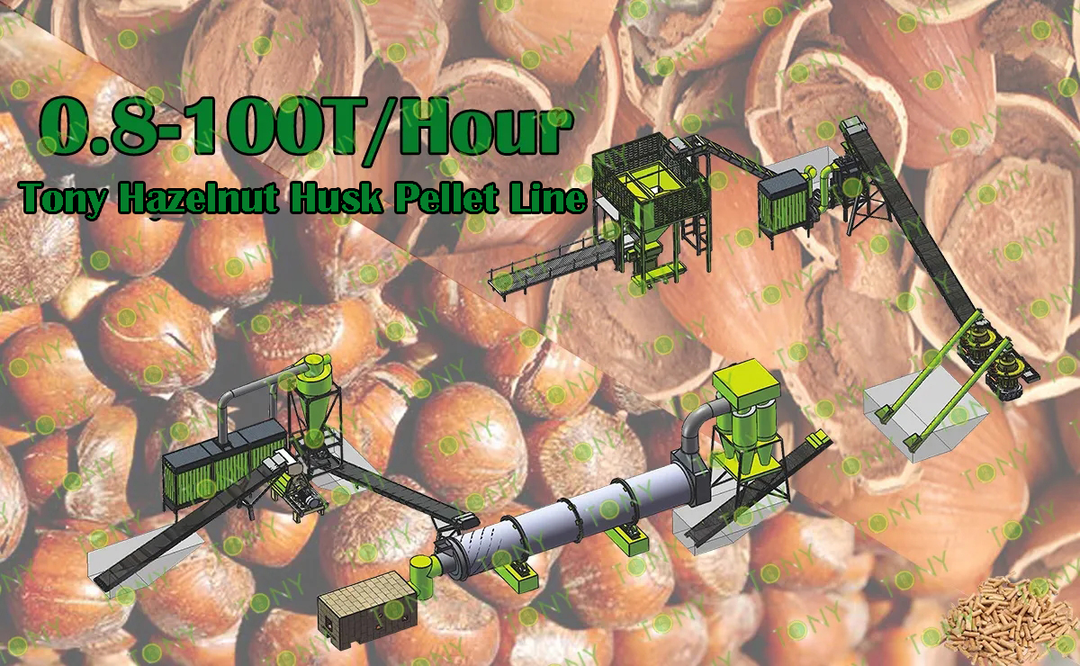 Hazelnut Husk Pellet Line